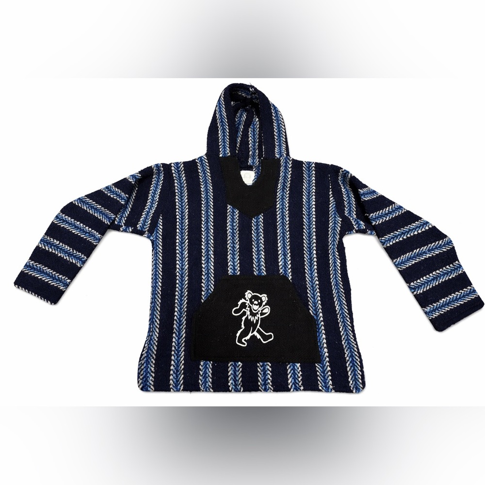 Grateful Dead Striped Dancing Bears Pull Over Jacket Size Large